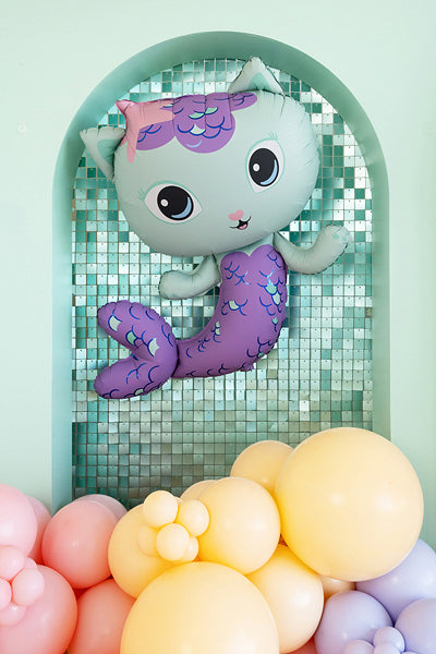 PartyDeco Folienballon Katze – Mehrfarbig – 80 × 82 cm – 1 Stk