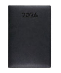 Simplex Simply Flex Agenda – 1 Tag/Seite, Gebunden, 15 × 21 cm, 2026, Schwarz