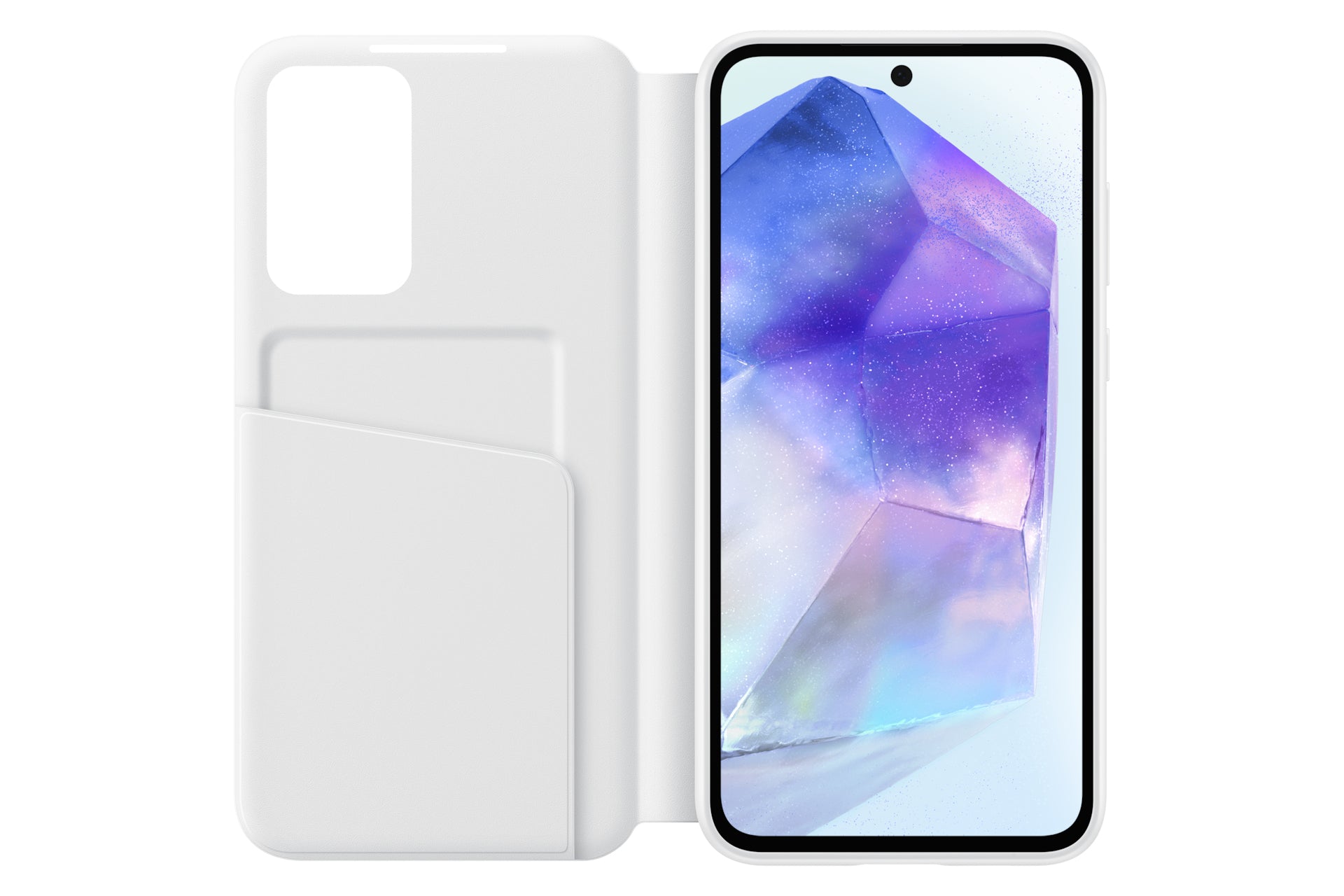 Samsung Booklet-Hülle – für Samsung Galaxy A55 5G – weiss – mit Kartenfach