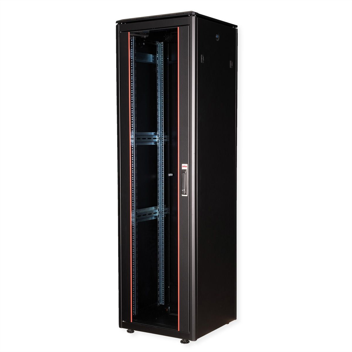 ROLINE Pro – 19" Netzwerkschrank 47U, IP20, abschliessbar, 600 × 600 × 2276 mm, schwarz, Stahl