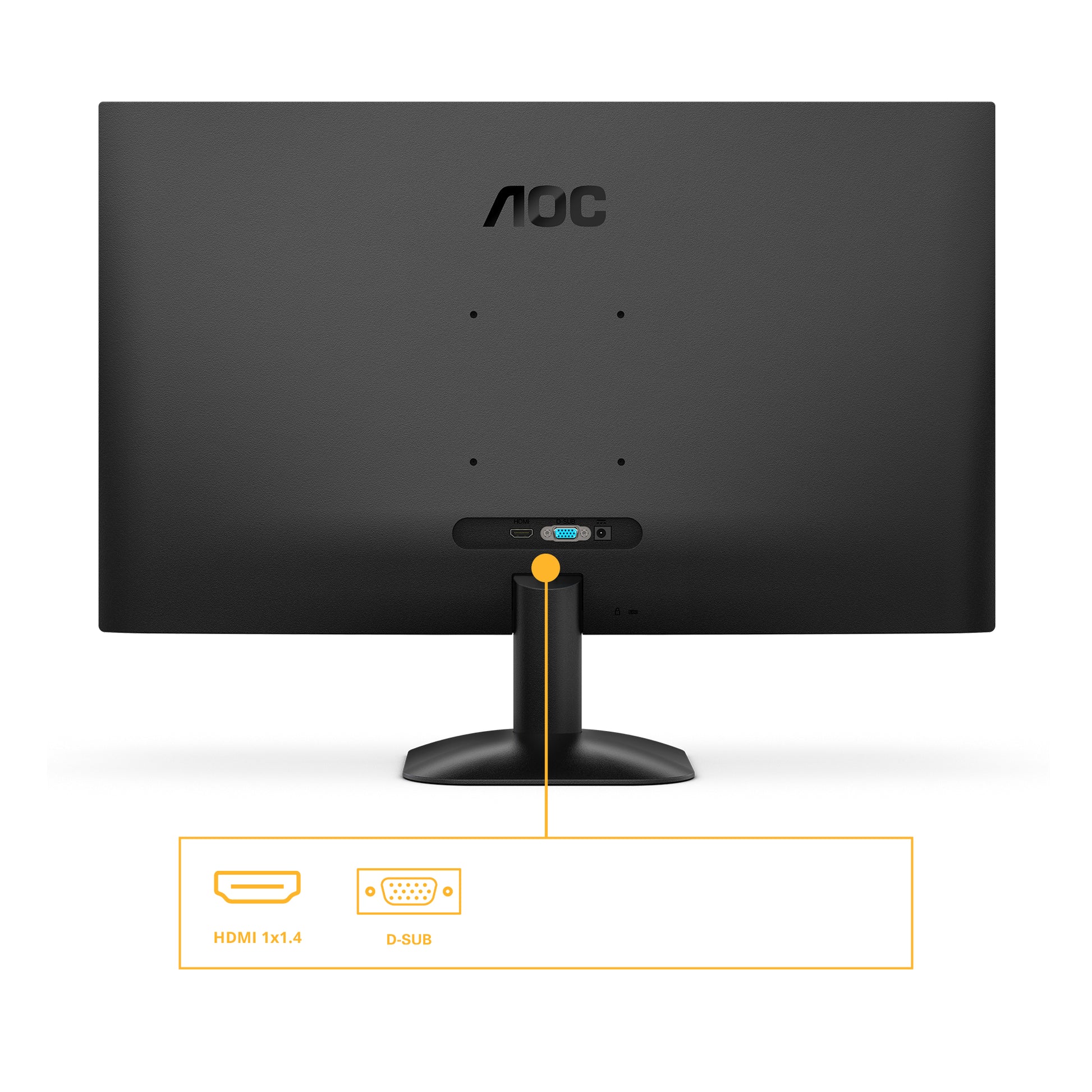 AOC 24B35HM2 – Monitor, 23,8", 1920 × 1080 (Full HD), VA, 100 Hz, Adaptive Sync, Schwarz