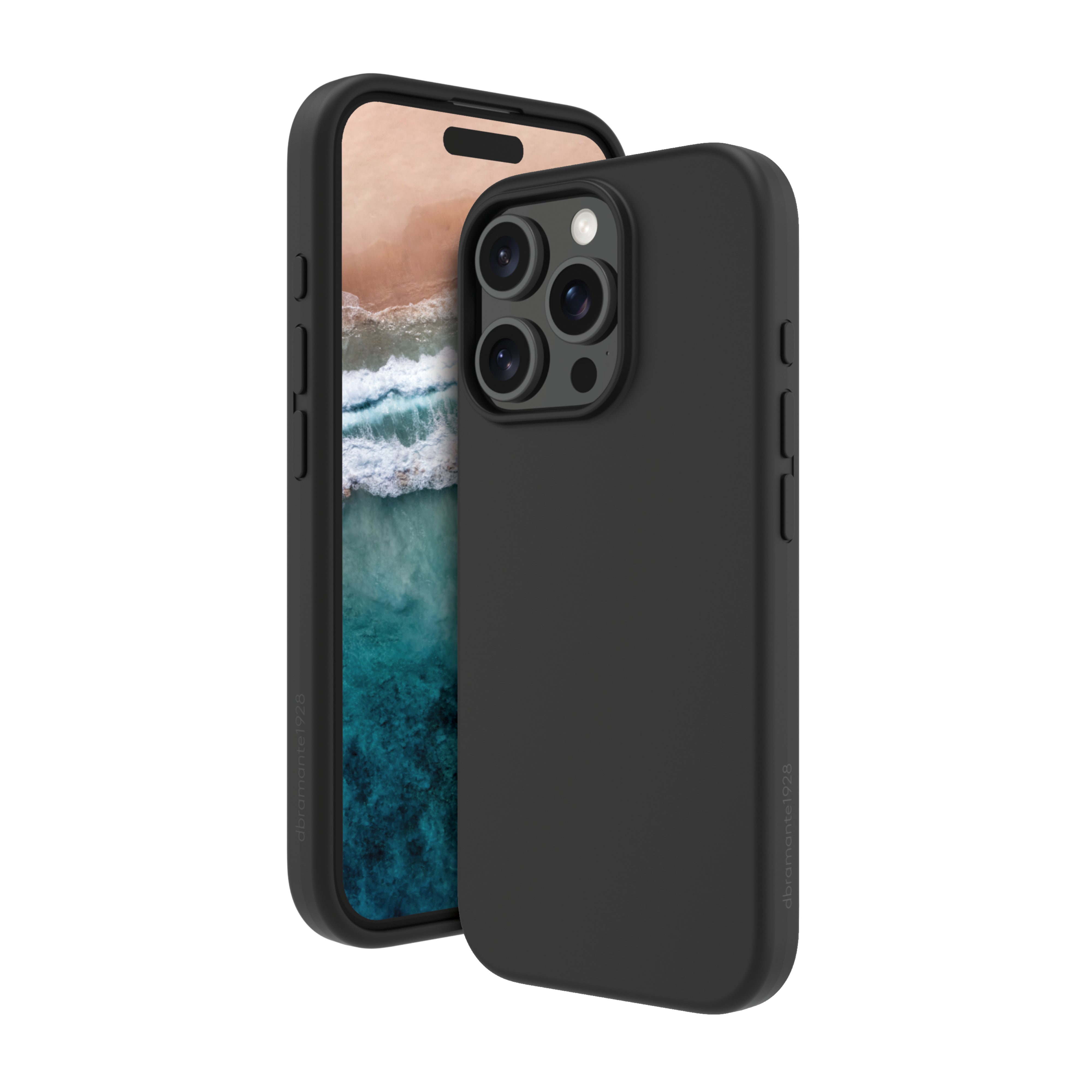 dbramante1928 Monaco Backcover – für Apple iPhone 16 Pro, MagSafe, Kunststoff+Silikon, Night Black