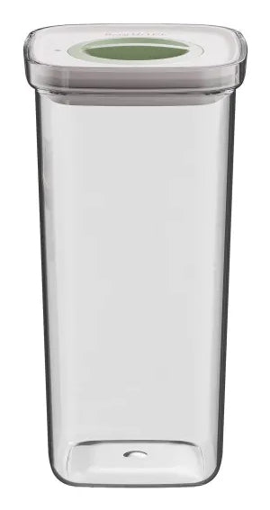 BergHOFF Vorratsdose 1,6 l, 11,5 × 11,5 × 22,5 cm, Kunststoff (SAN)/Silikon, transparent