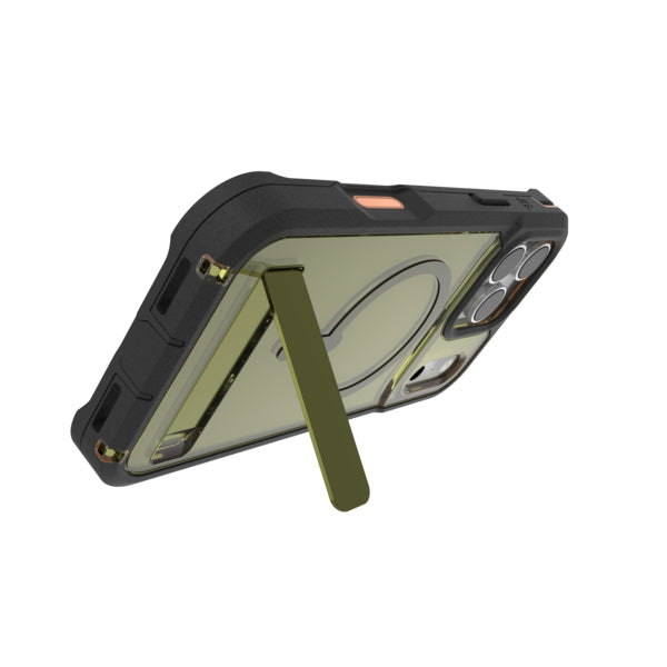 ZAGG Rainier Snap Backcover – für Apple iPhone 17 Pro Max, mit Ständer, Graphen, Grün, bis 7 m Sturzsicher