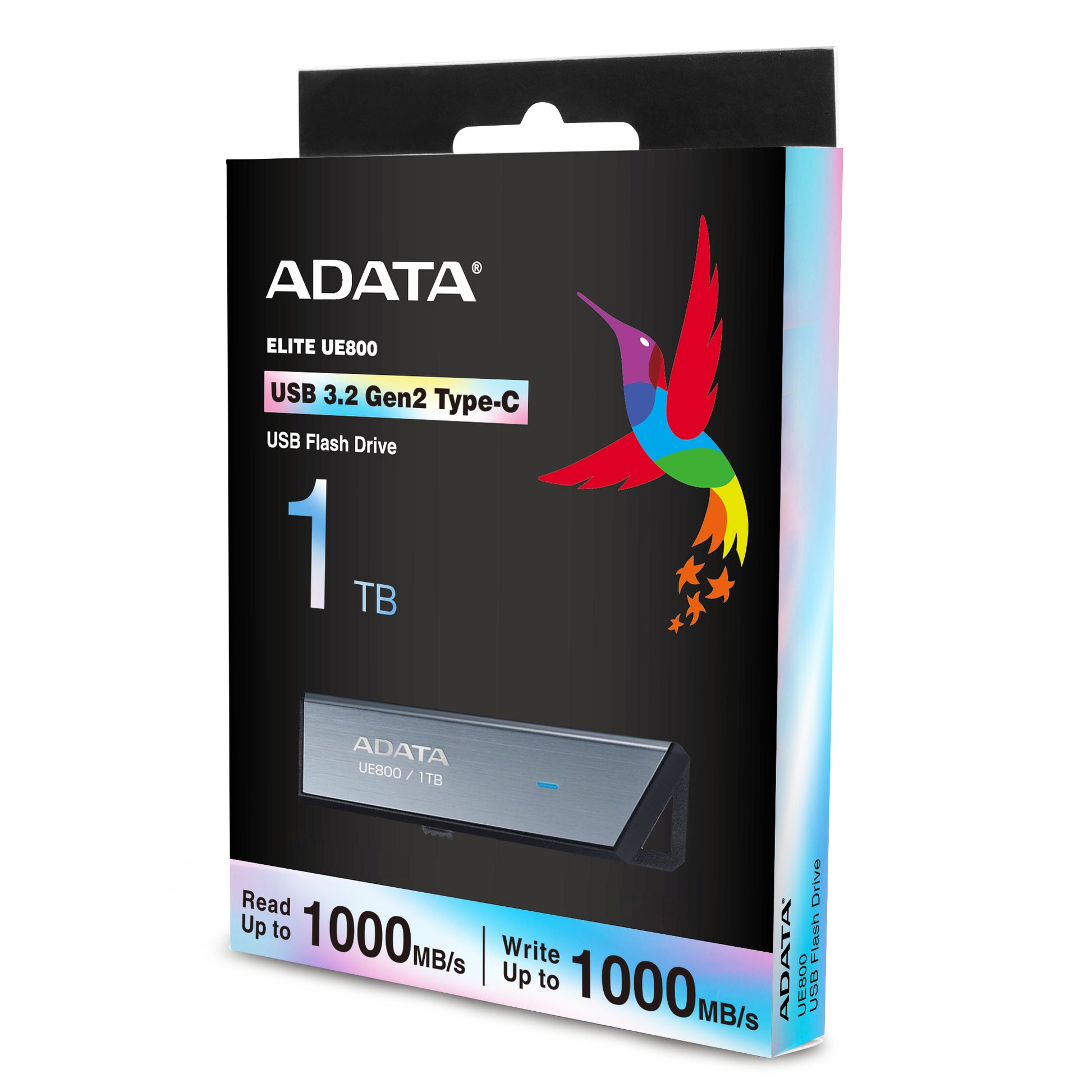 ADATA UE800 USB-Stick 1 TB – USB-C USB 3.2 Gen 2, 1000/1000 MB/s, Dia, Silber