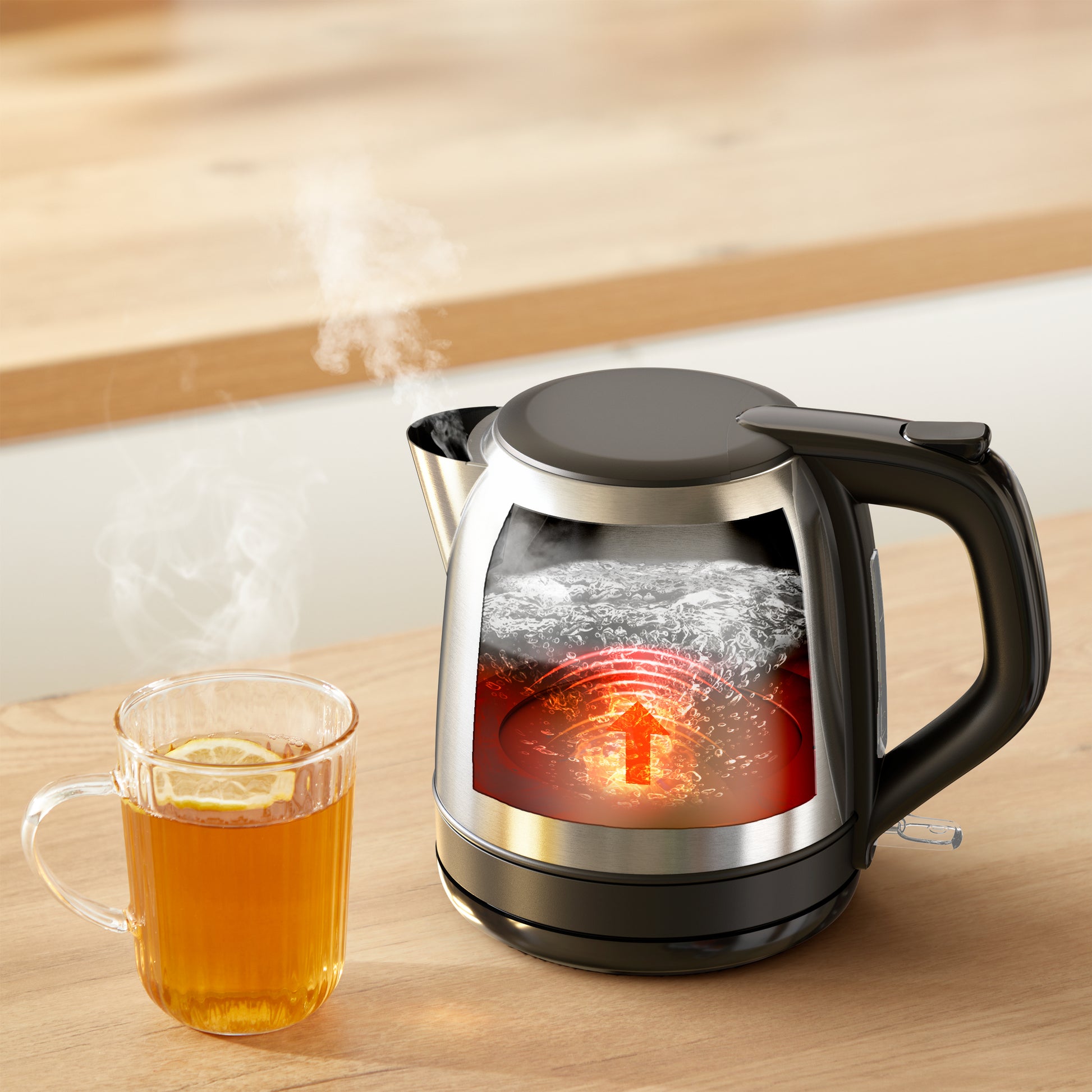 Tefal Subito Mini Wasserkocher – 1 l, Edelstahl, KO5S2DE0