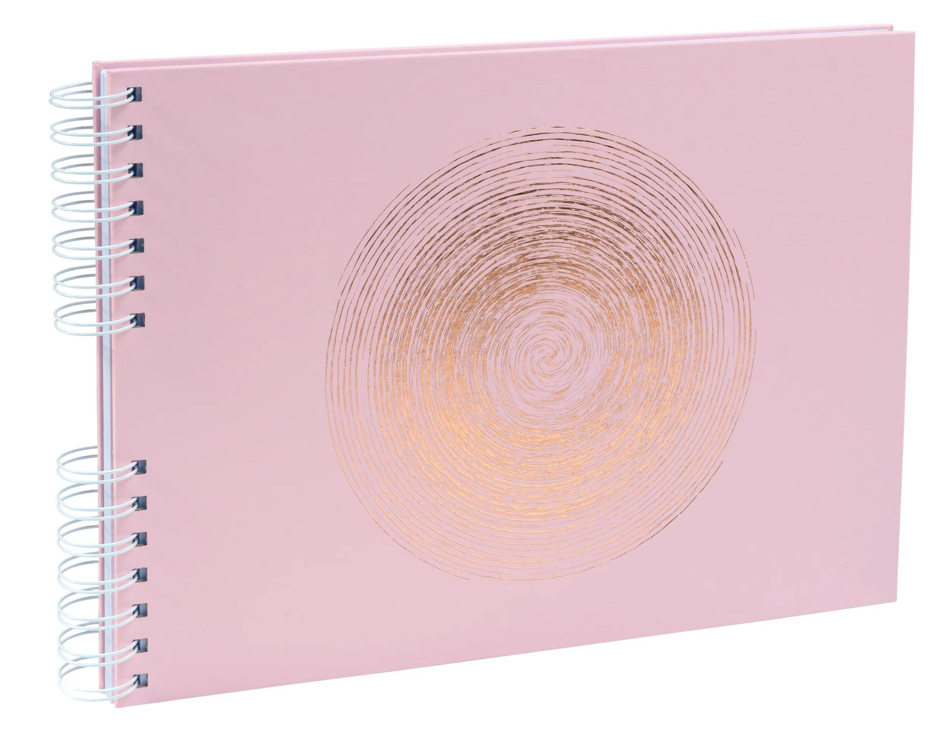 Exacompta Ellipse Fotoalbum – 32 × 22 cm, Spiralbindung, 50 Seiten, weisse Seiten, rosa