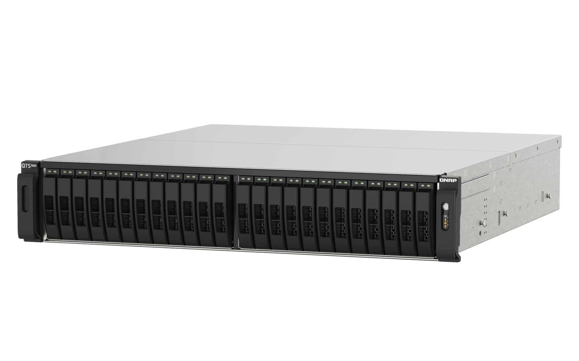 QNAP TS-H2490FU-7302P-256G Allgemeines Speichergerät – NVMe, 2U, 24 Einschübe, 2,5", 16C/32T 3,0 GHz