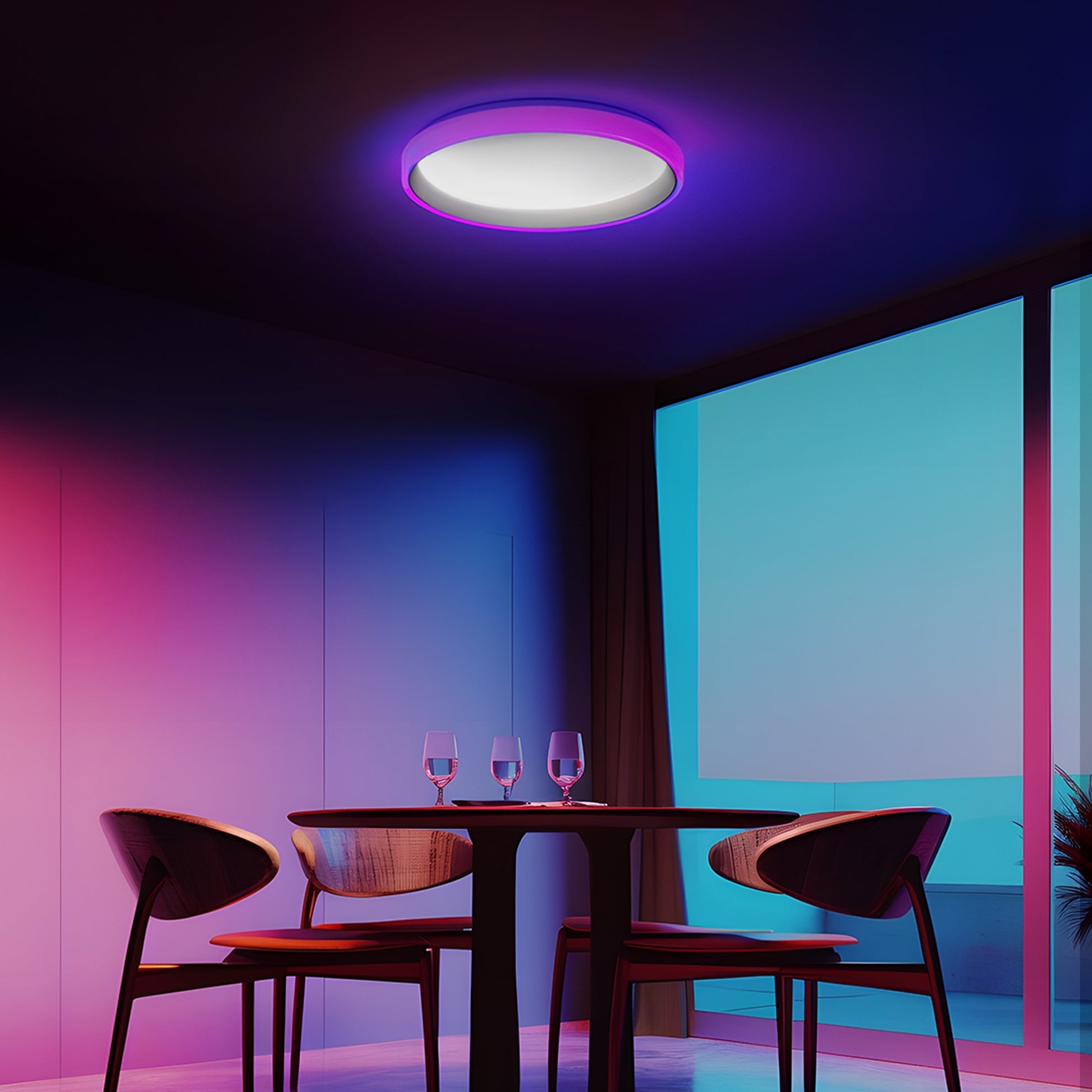 Aqara Deckenleuchte T1M – Ø 49,5 × 7,5 cm, 2700–6500 K, 3450 lm, 40 W, RGB, weiss