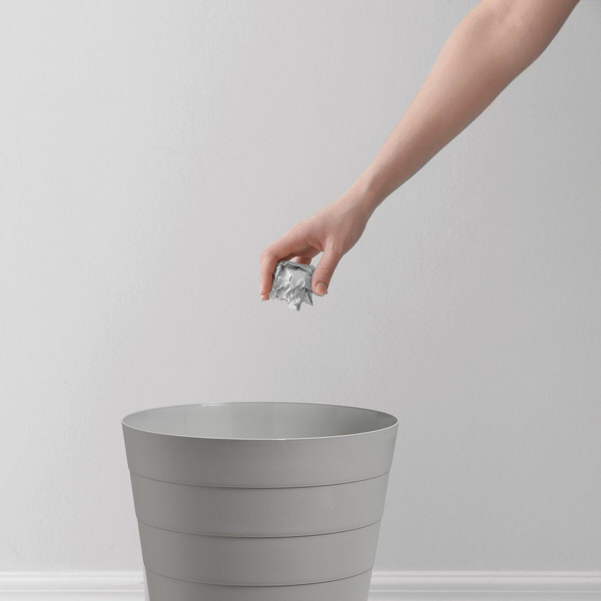 Zeller Present Papierkorb – 13,5 l – Kunststoff (PP), rund – grau