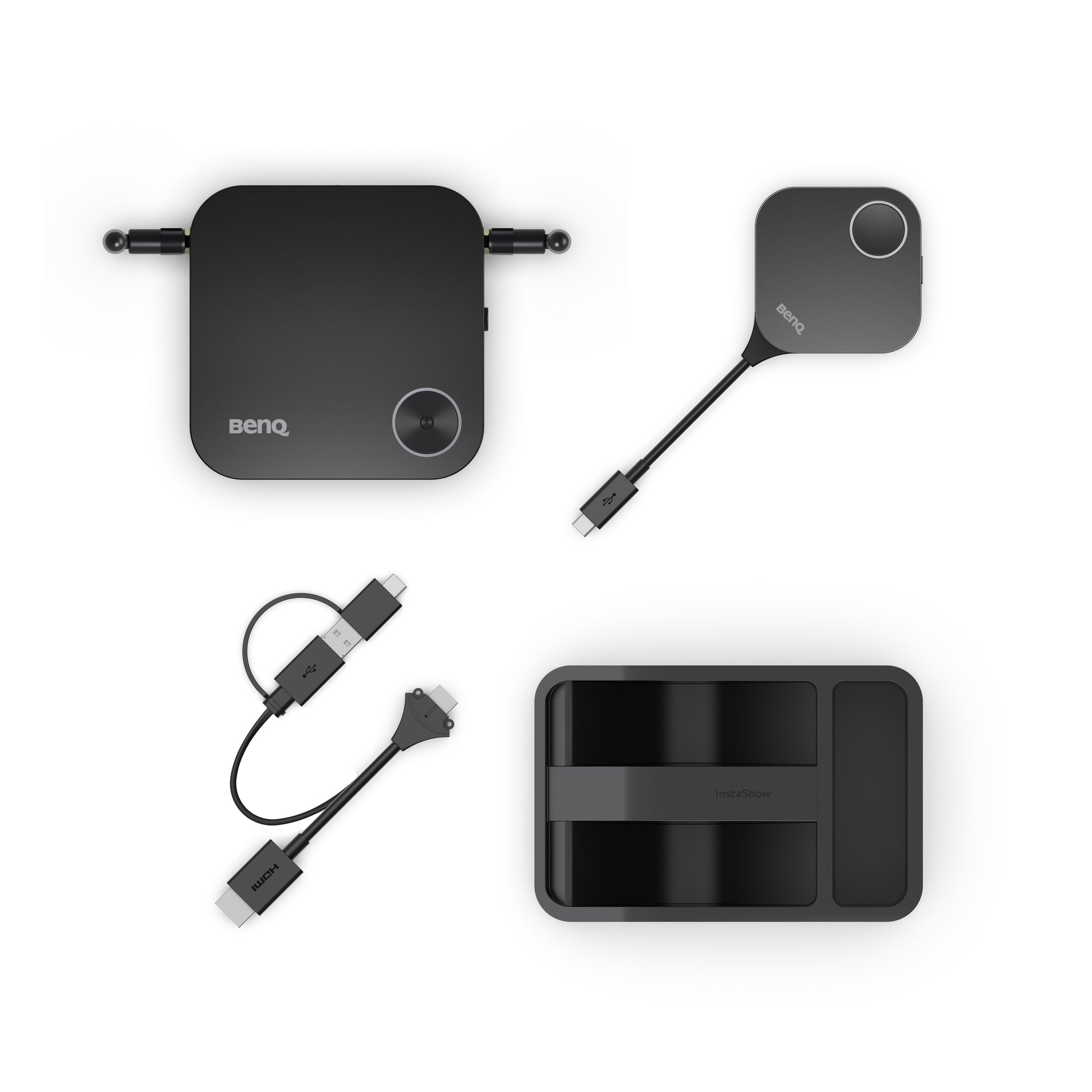 BenQ InstaShow WDC15 – Drahtloses Präsentationssystem – Full HD, USB-C, HDMI, USB-A, Schwarz