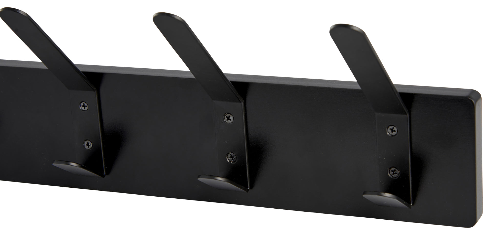 Schou Wandgarderobe – MDF/Metall, Schwarz, 50 × 7,5 × 13,5 cm
