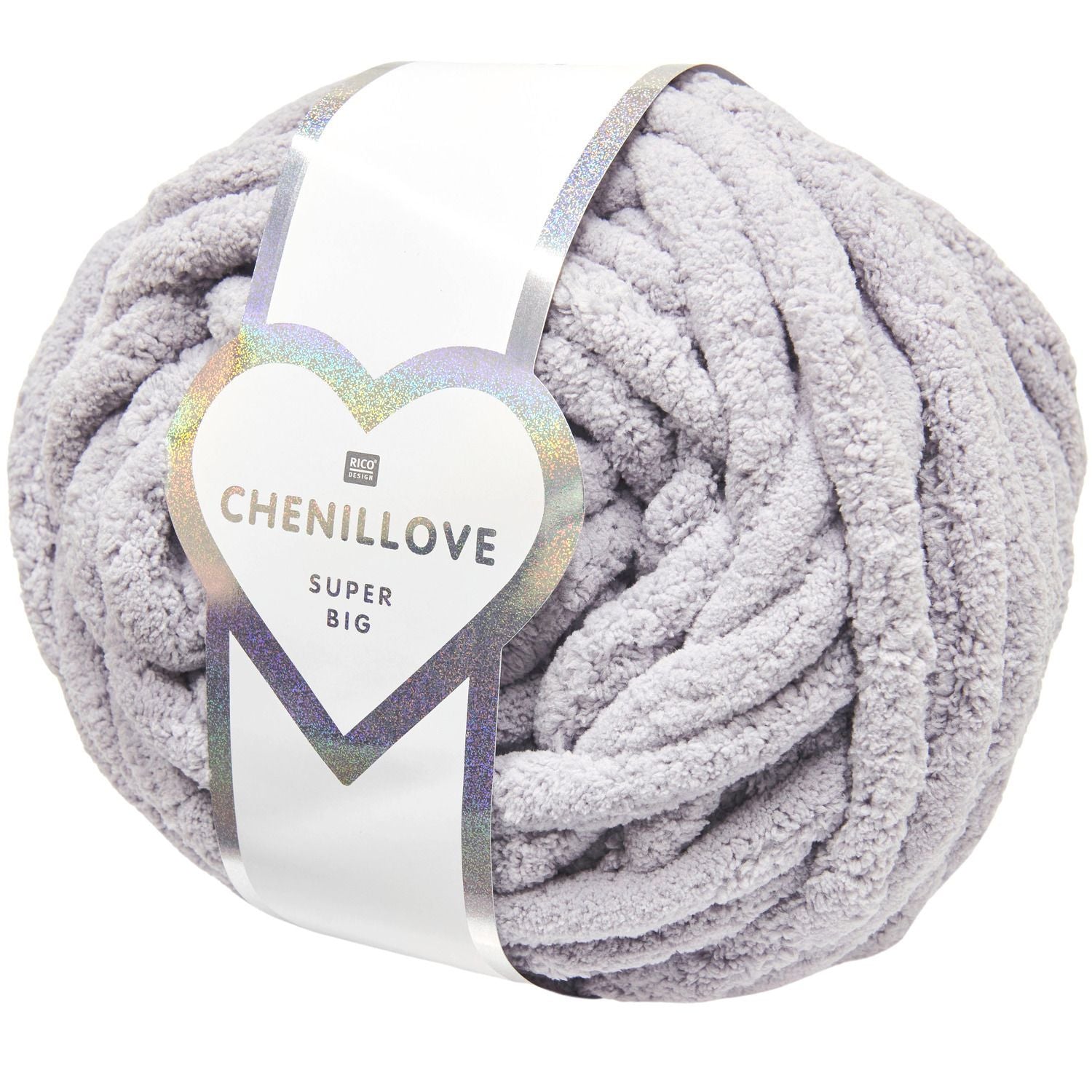 Rico Design Chenillove Super Big Wolle Extra dick Lavendel – 300 g, 36 m, Nadel 25 mm, 100% Polyester
