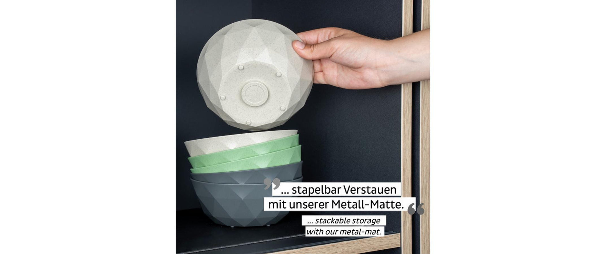 Silwy Suppenschüssel – 2er Set, 500 ml, Ø 16,0 cm, H 6,3 cm, Kunststoff, Sand, stapelbar