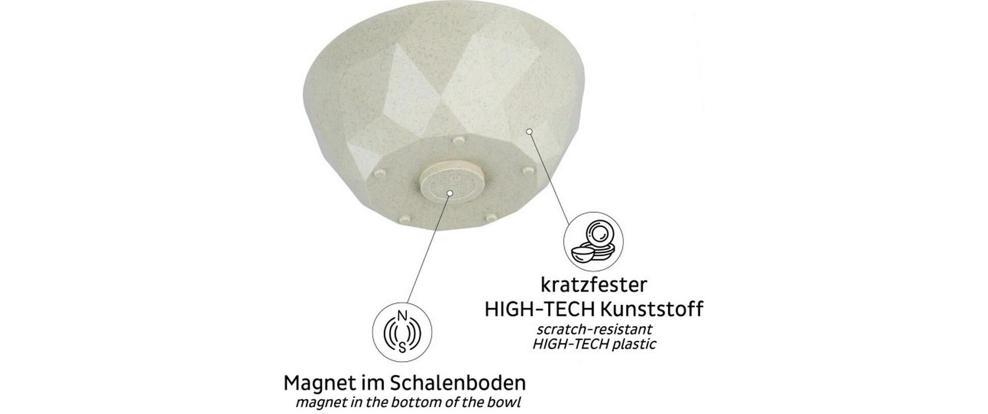 Silwy Suppenschüssel – 2er Set, 500 ml, Ø 16,0 cm, H 6,3 cm, Kunststoff, Sand, stapelbar
