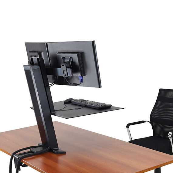 Ergotron WorkFit-SR – Tischhalterung, Dual, bis 24", 11,4 kg, höhenverstellbar, Lift, Neigen, Drehen, Schwarz
