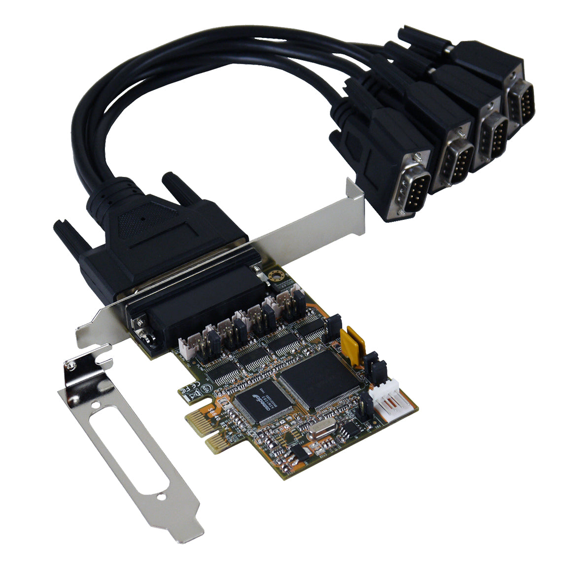 EXSYS EX-44384 – PCIe RS-232-Karte – 4×RS-232, PCIe x1
