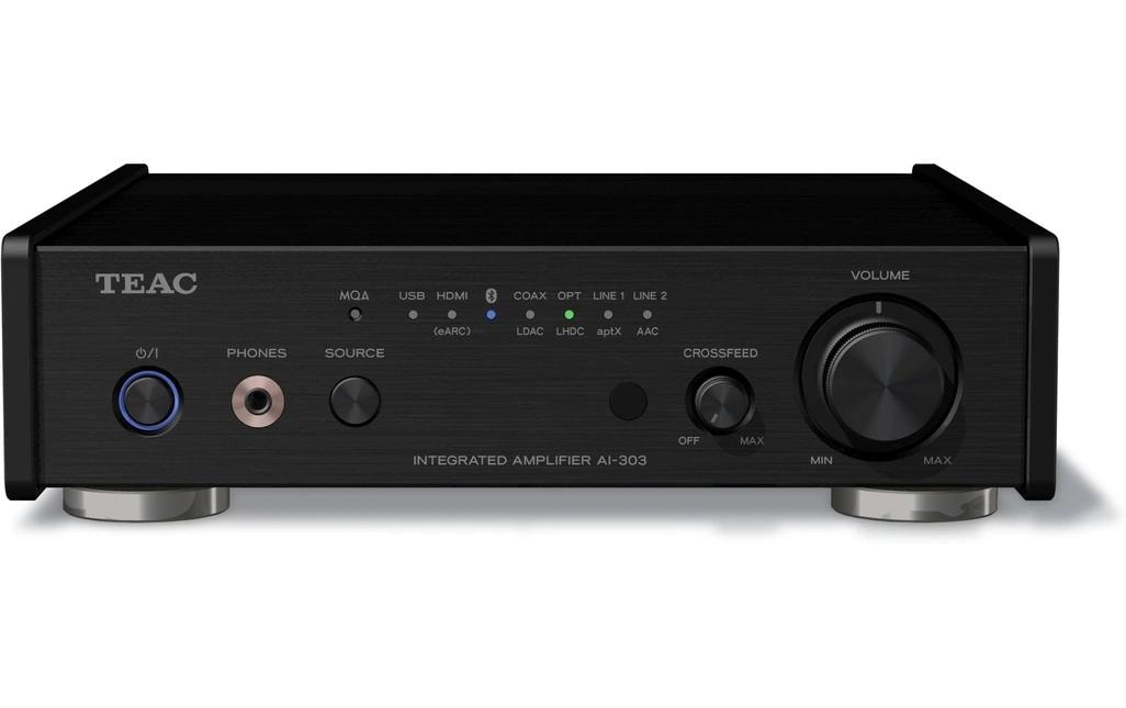 TEAC AI-303DA-X-B – Stereo-Verstärker, 25 W pro Kanal, Bluetooth, DAC, HDMI ARC, Schwarz