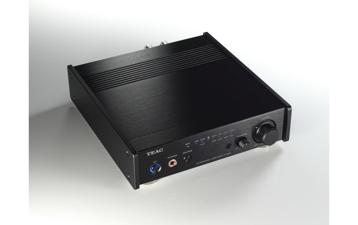 TEAC AI-303DA-X-B – Stereo-Verstärker, 25 W pro Kanal, Bluetooth, DAC, HDMI ARC, Schwarz