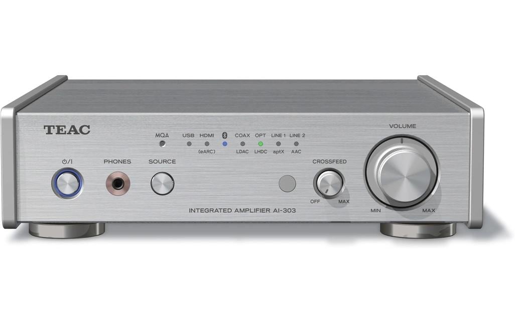 TEAC AI-303DA-X-S – Stereo-Verstärker, 50 W pro Kanal, DAC, Bluetooth 4.2, HDMI, Silber