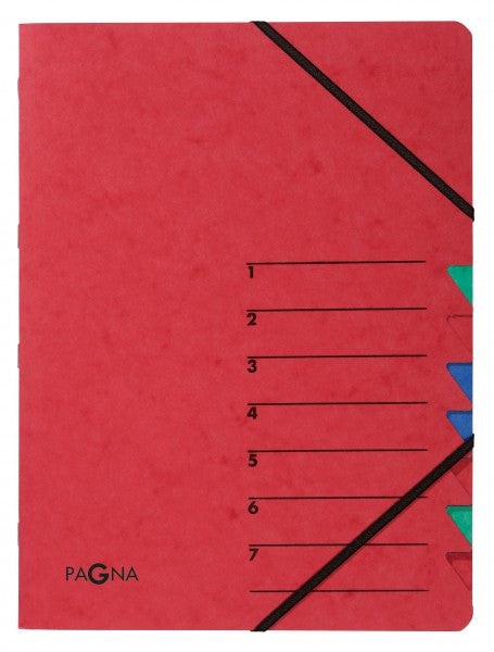 Pagna Sammelmappe, für A4, Karton, mehrfarbig, mit Gummizug