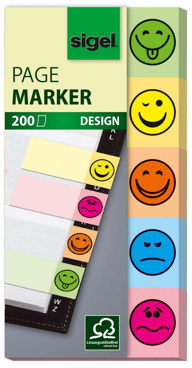 Sigel Markierstreifen/Index – 50 × 100 mm – sortiert, 200 Stück