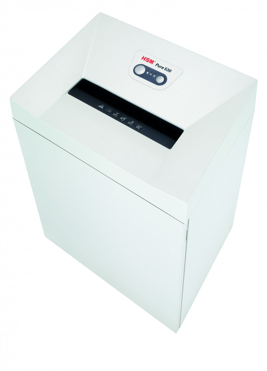 HSM PURE 530 – Aktenvernichter, DIN P-4, Partikelschnitt 4,5 × 30 mm, 14–16 Blatt, 80 l