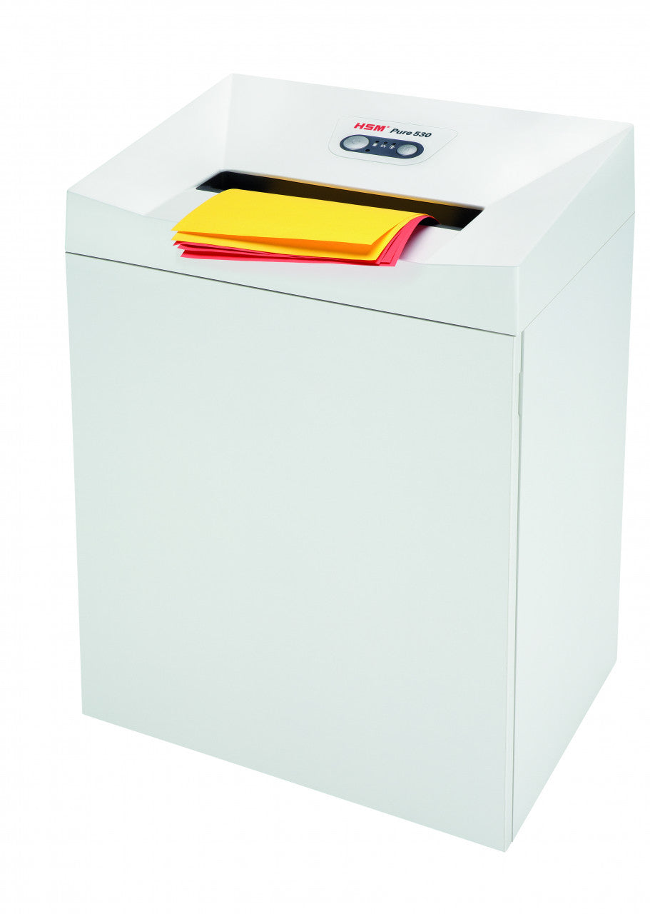 HSM PURE 530 – Aktenvernichter, DIN P-4, Partikelschnitt 4,5 × 30 mm, 14–16 Blatt, 80 l