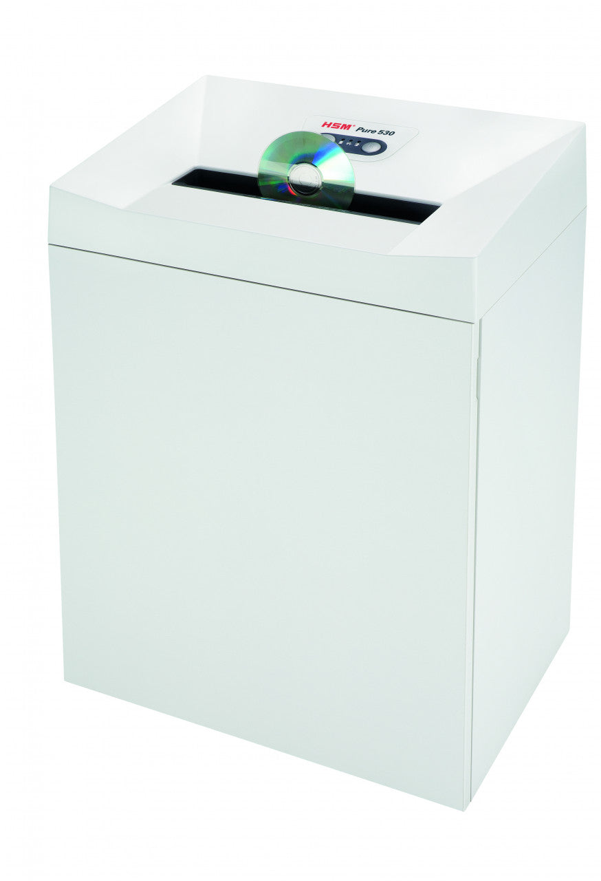 HSM PURE 530 – Aktenvernichter, DIN P-4, Partikelschnitt 4,5 × 30 mm, 14–16 Blatt, 80 l