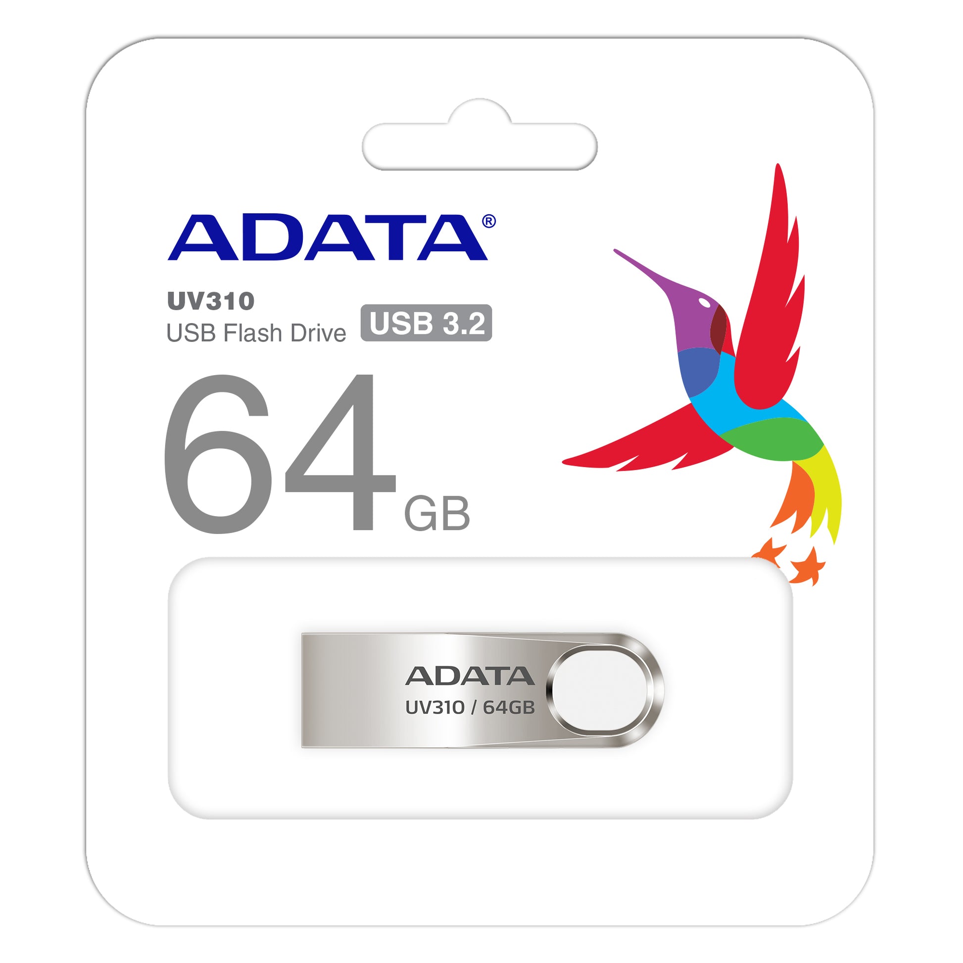 ADATA AUV210 – 64 GB, USB 2.0 (USB Typ-A), Metallgehäuse, Beige