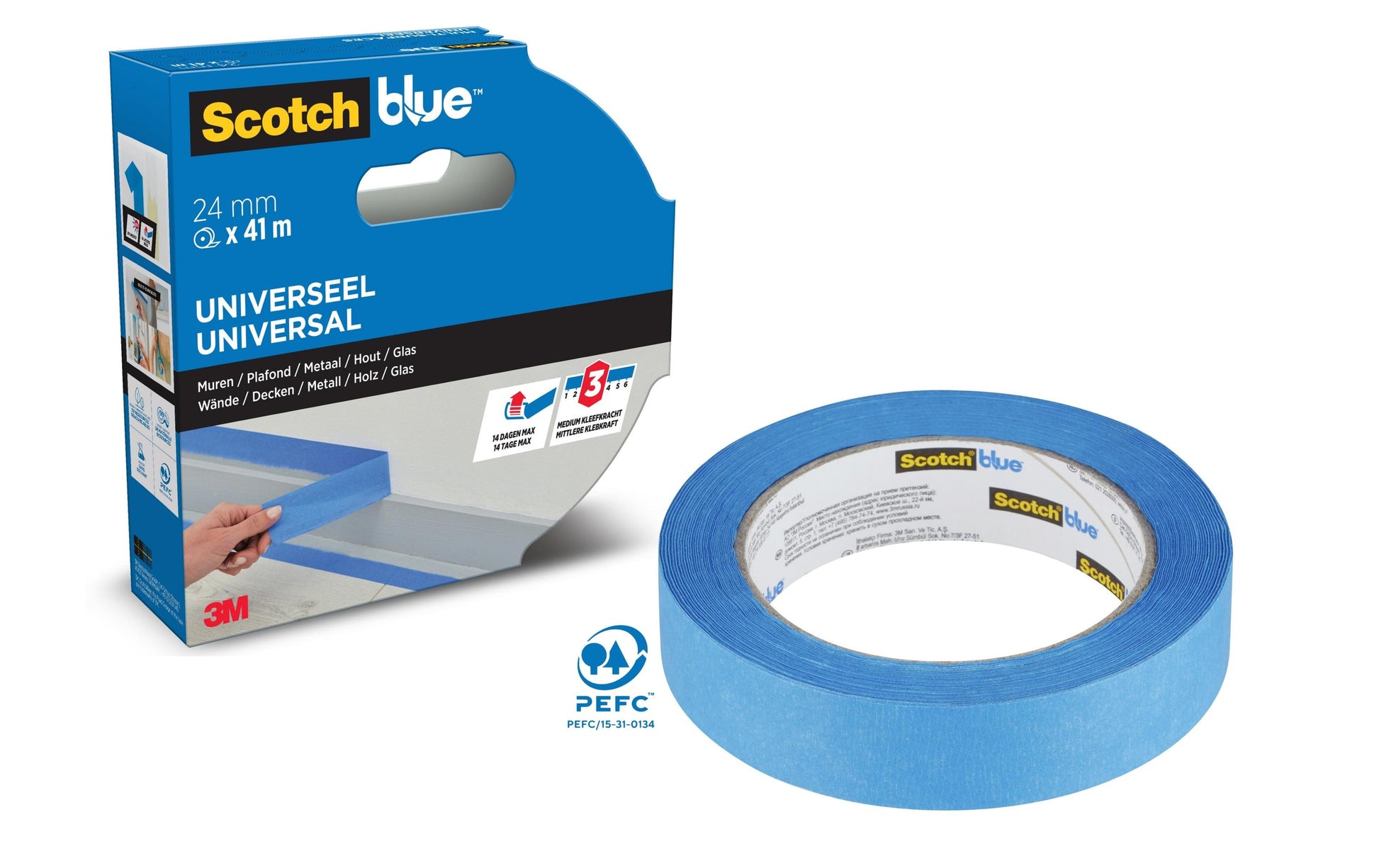 3M Malerband ScotchBlue 2090, blau – 24 mm × 41 m