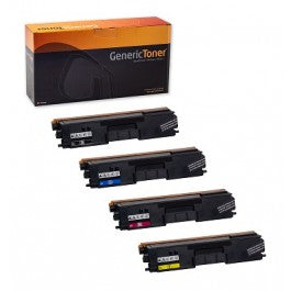 GenericToner Toner-Multipack – BK 2500, C/M/Y 2200 Seiten – für Brother HL-3150/HL-3140/HL-3170 und andere