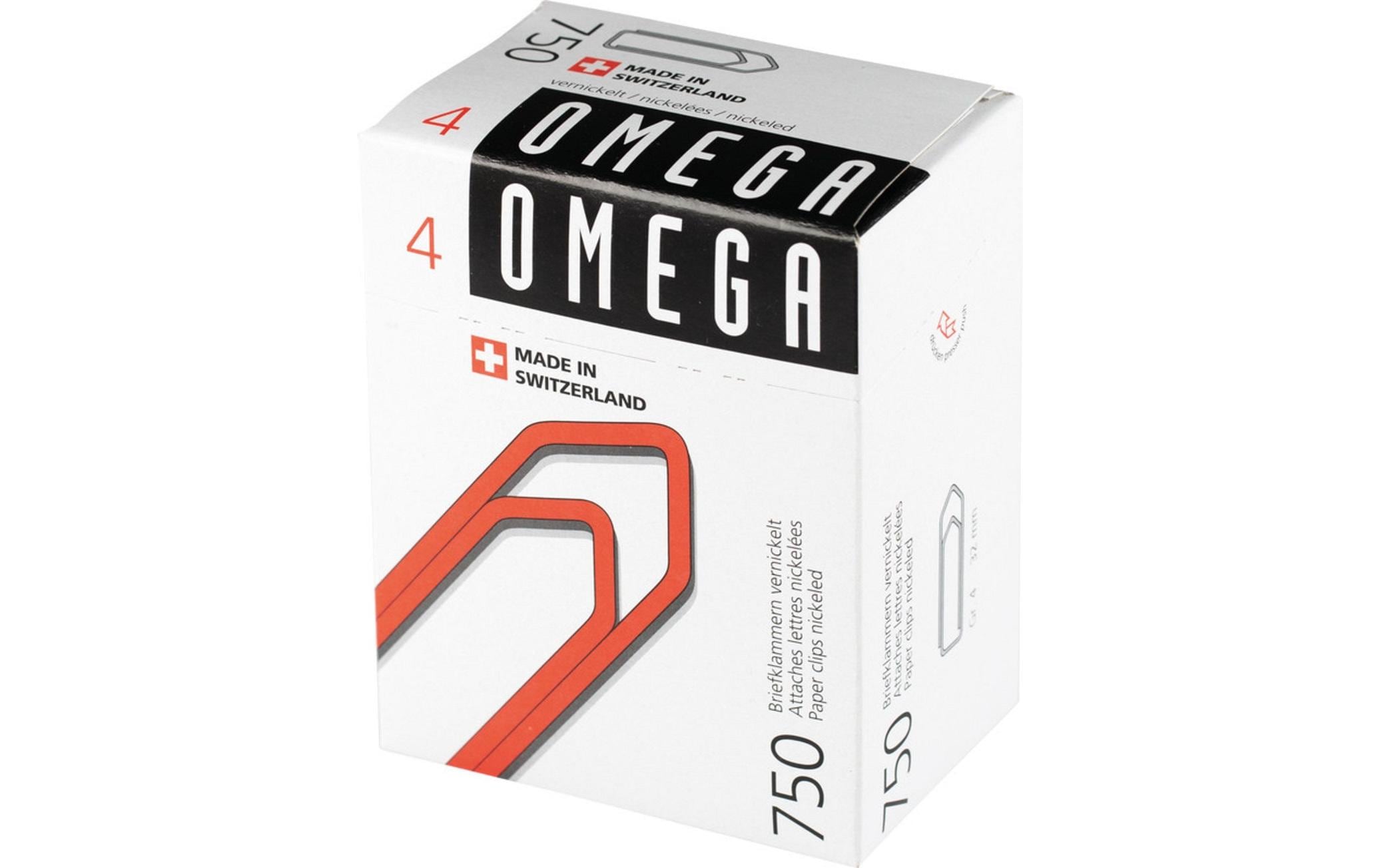 Omega Büroklammern 32 mm – vernickelt – 750 Stk.