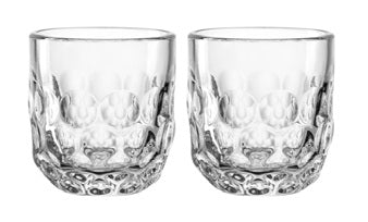 LEONARDO Espressotasse GOCCE – 2er Set, 60 ml, Ø 5,0 cm, H 6,0 cm, Kalk-Natron-Glas, Transparent