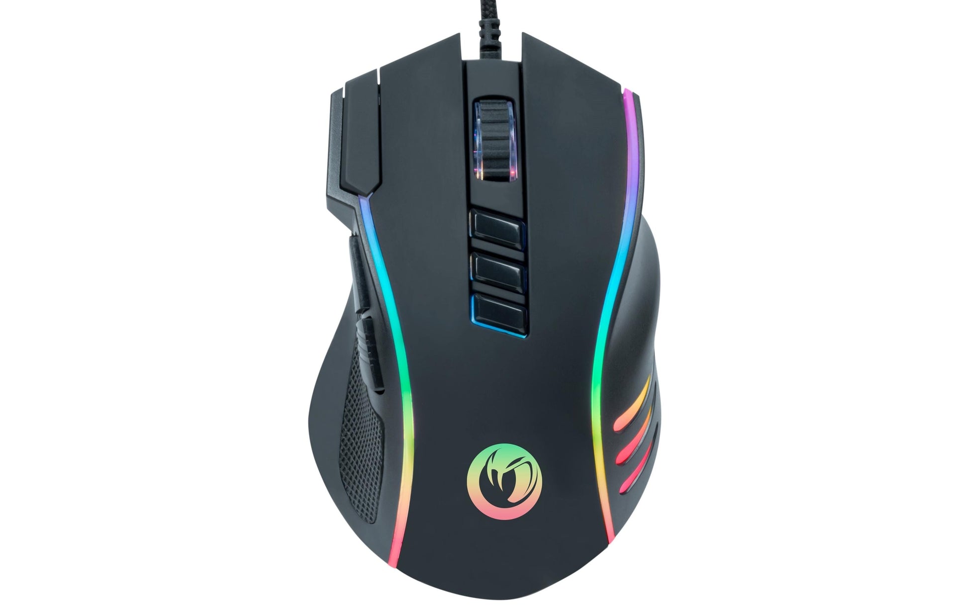 NACON GM-420 – Gaming-Maus – Kabelgebunden (USB-A), 12000 DPI, RGB-Beleuchtung, rechts, Schwarz