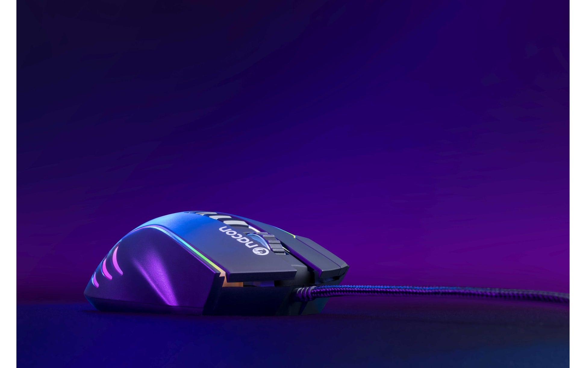 NACON GM-420 – Gaming-Maus – Kabelgebunden (USB-A), 12000 DPI, RGB-Beleuchtung, rechts, Schwarz