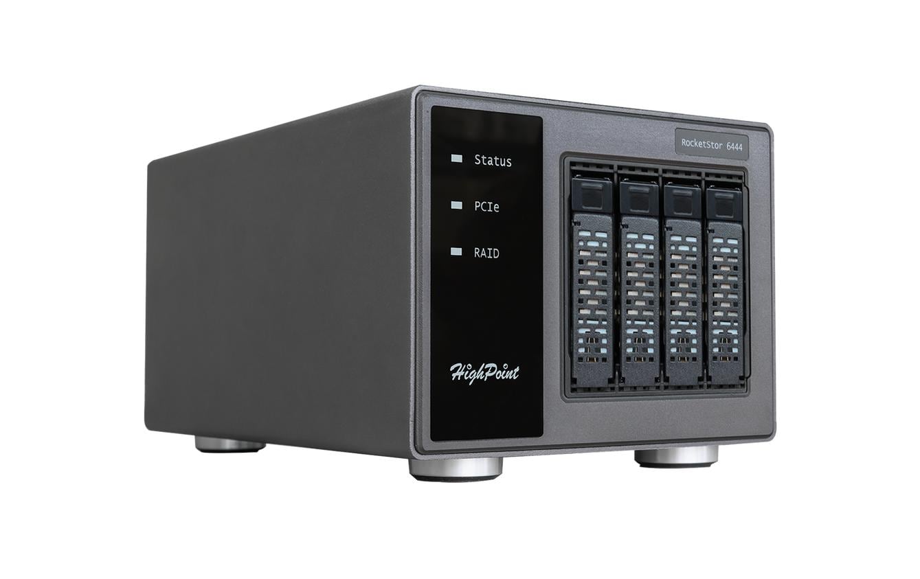Highpoint SSD6444 – 4-Schacht Gehäuse – U.3 NVMe (SFF-8644), für 2,5" NVMe