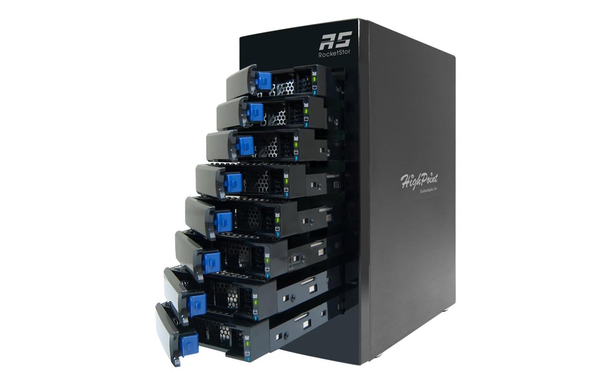 Highpoint RS6418TS – 8-Bay Gehäuse – SATA, für 2,5" HDD/SSD