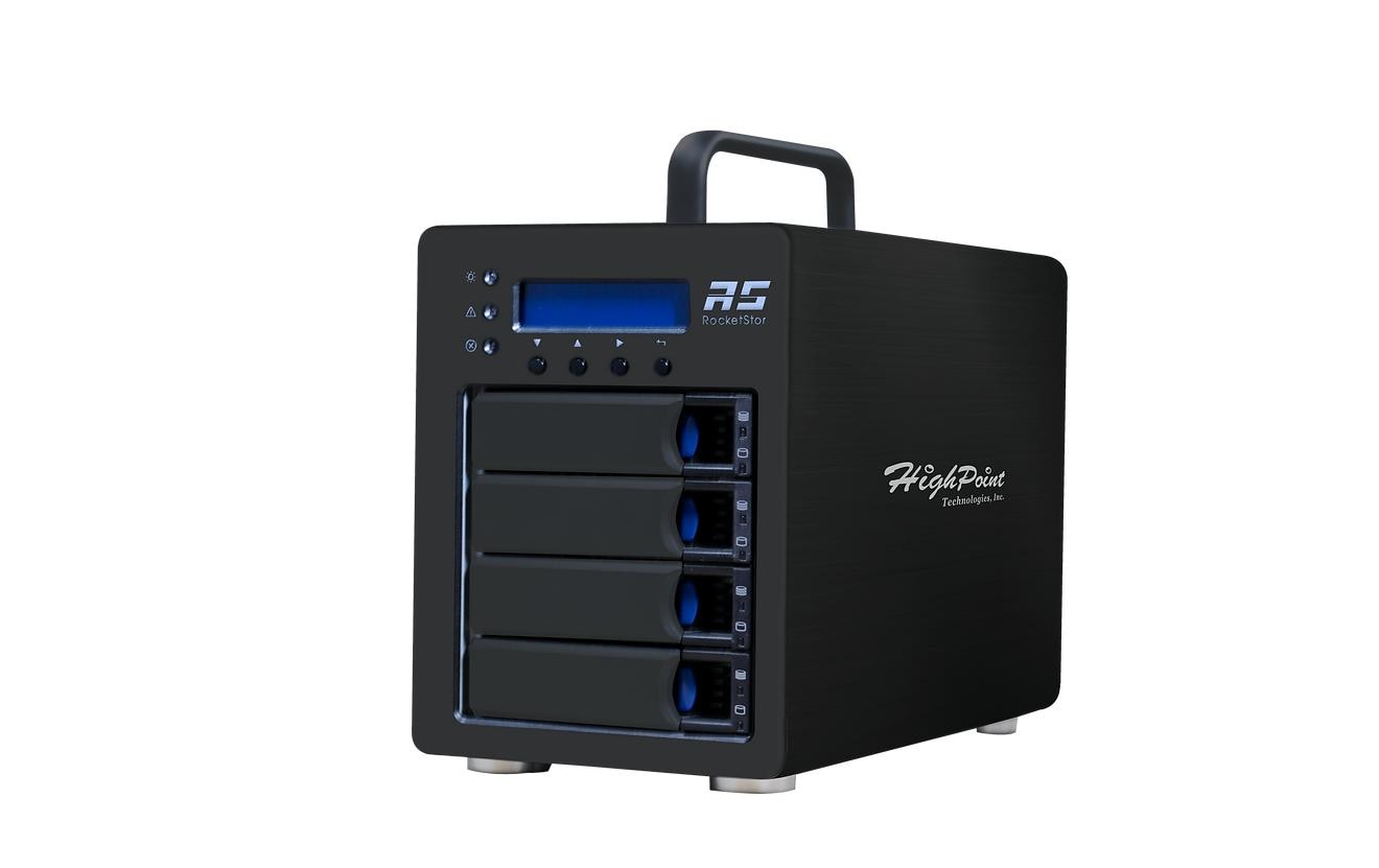Highpoint RS6434TS – 4-Bay Desktop Gehäuse – SFF-8644, für 2,5" HDD/SSD, SAS