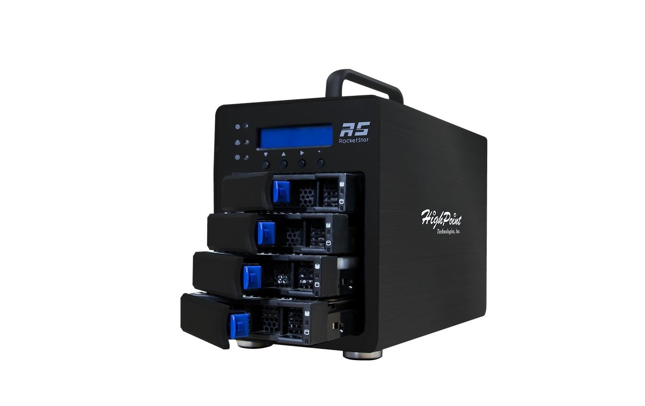 Highpoint RS6434TS – 4-Bay Desktop Gehäuse – SFF-8644, für 2,5" HDD/SSD, SAS