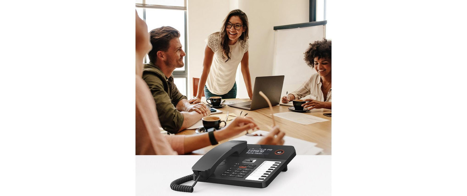 Gigaset DESK 800 A – DECT-Telefon, mit Anrufbeantworter, Freisprechen, Schwarz