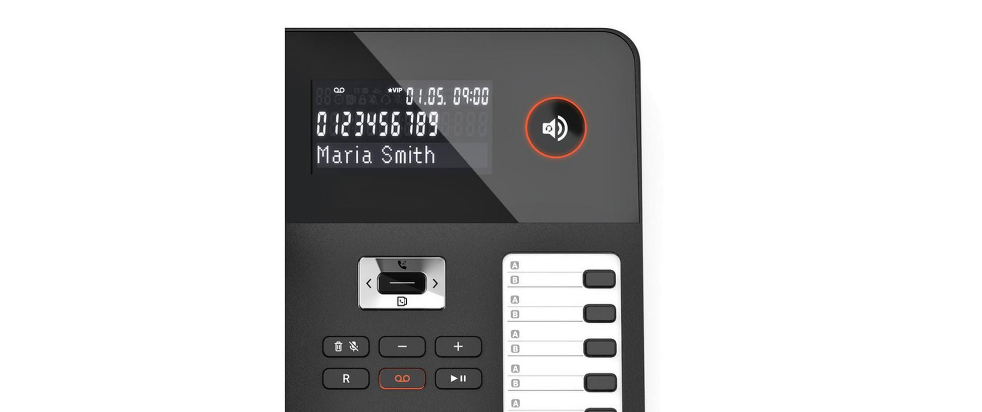 Gigaset DESK 800 A – DECT-Telefon, mit Anrufbeantworter, Freisprechen, Schwarz