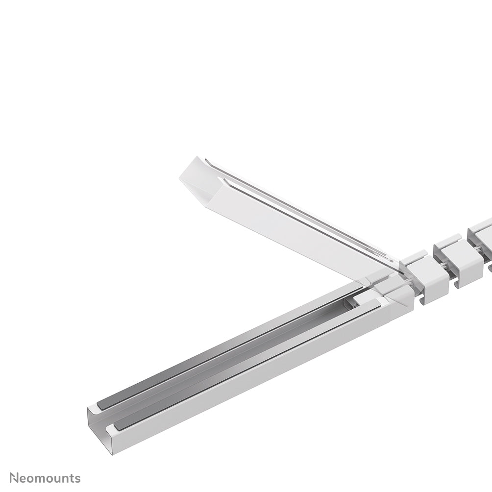 Neomounts Kabelmanagementarm, Tischmontage, magnetische Abdeckung, höhenverstellbar – weiss