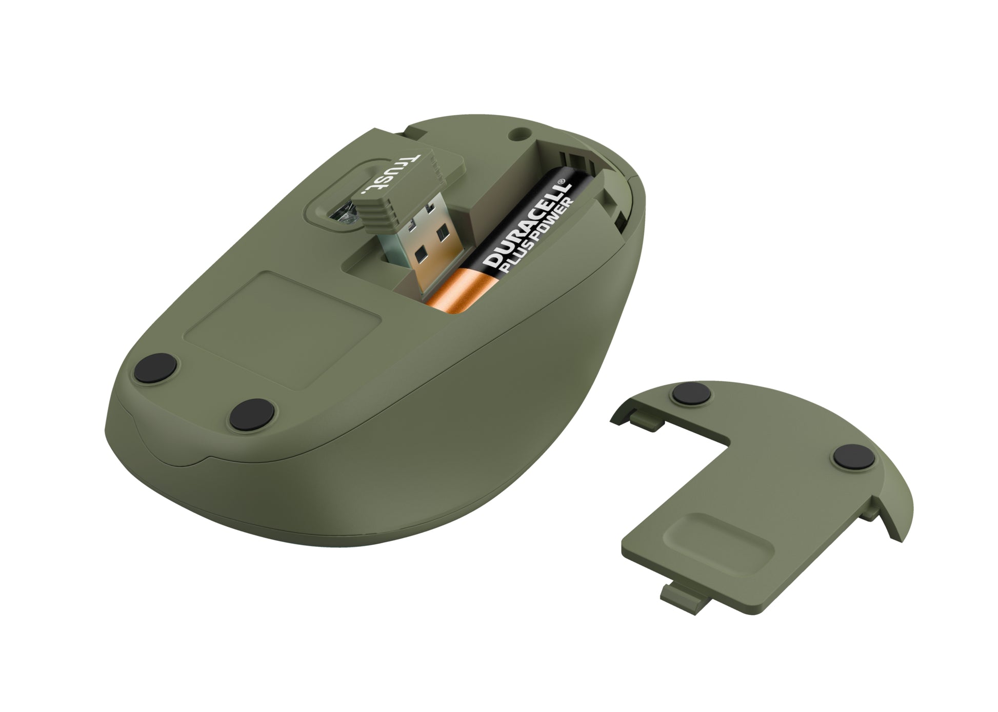 Trust Yvi+ – Maus – Kabellos (2,4 GHz), 1600 DPI, Rechts, Grün