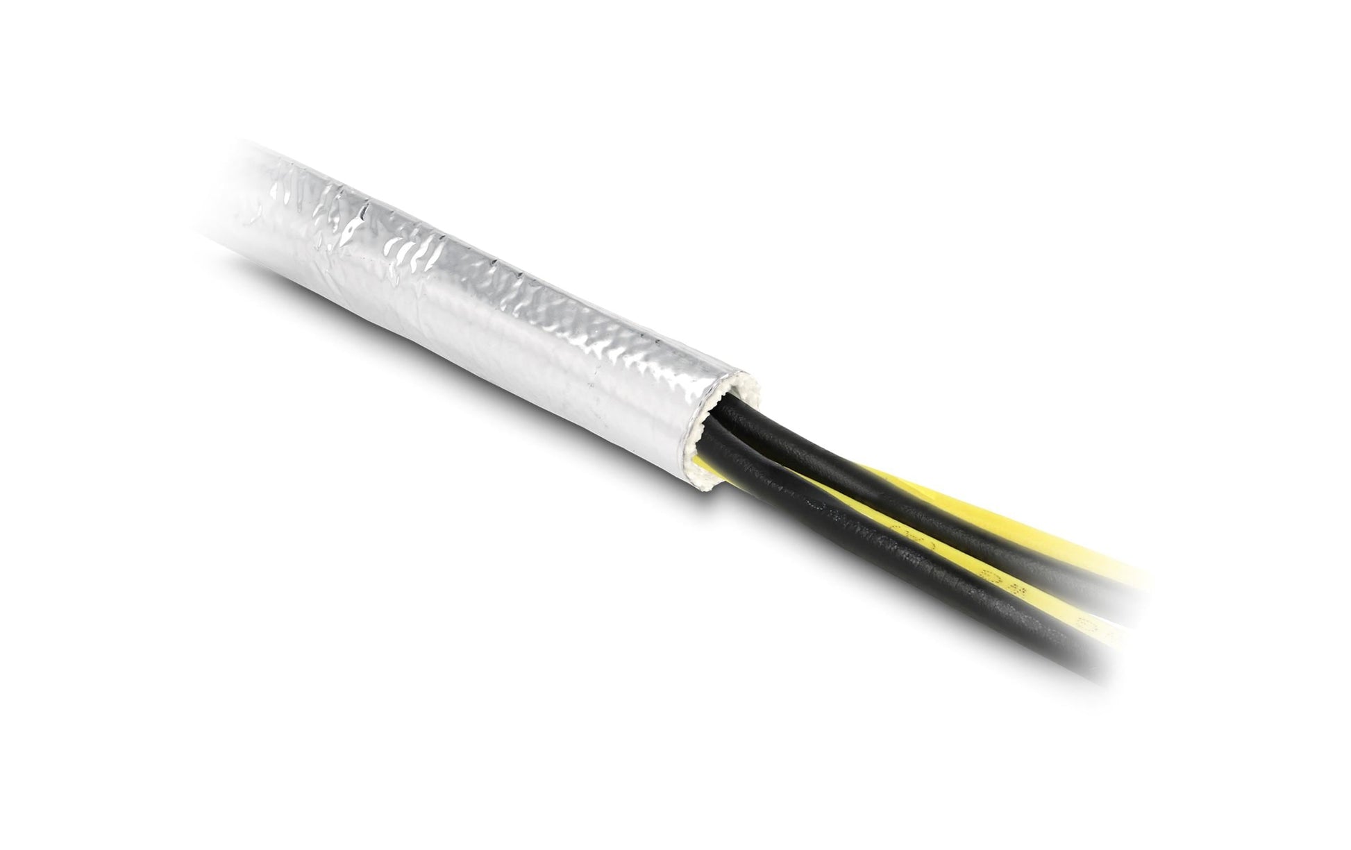 DeLOCK Kabelschlauch, Ø 16 mm × 2 m, Glasfaser, reflektierend – Silber