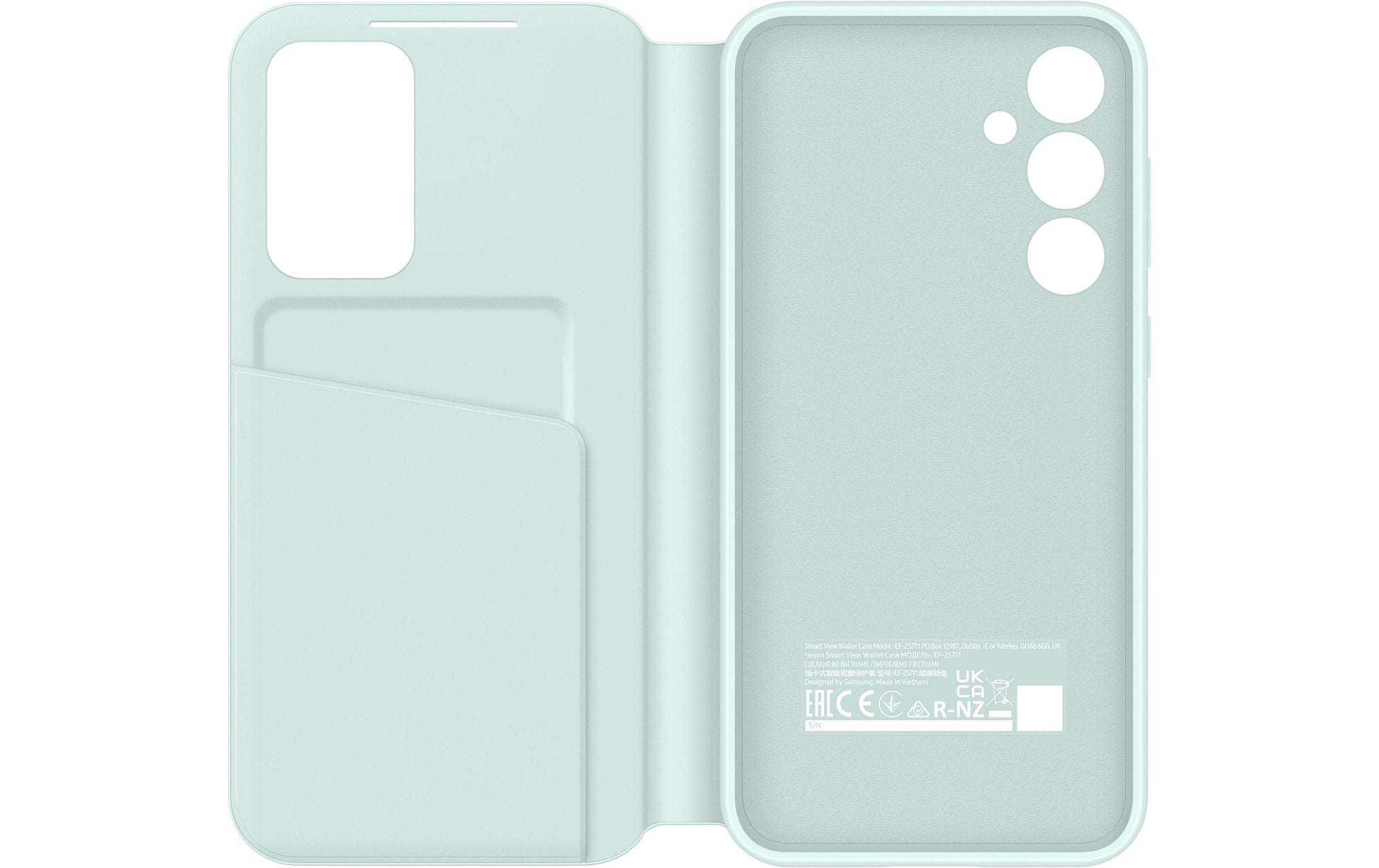 Samsung Booklet-Hülle – für Galaxy S23 FE – Mint – mit Kartenfach