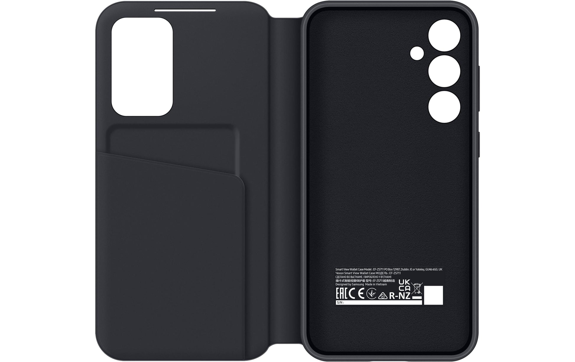 Samsung Booklet-Hülle – für Samsung Galaxy S23 FE – schwarz – mit Kartenfach, kratzresistent