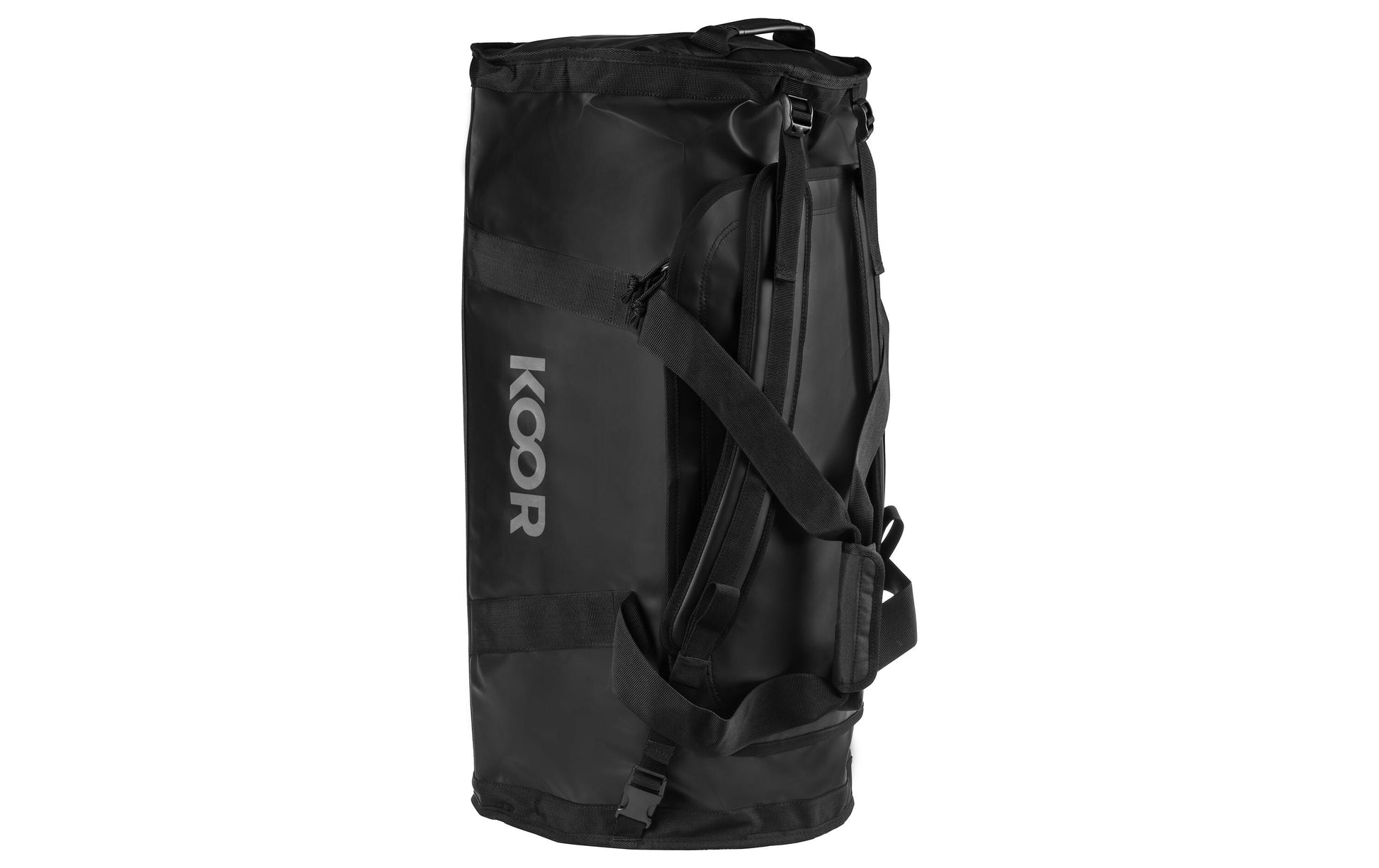 KOOR Sporttasche Sooma – 70 l, aus rPET, schwarz, 38,5 × 38,5 × 73 cm