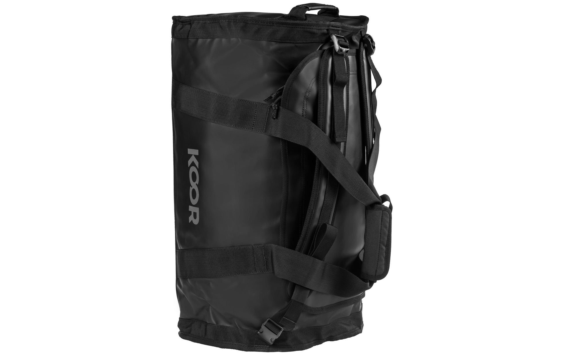 KOOR Sporttasche Sooma – 50 l, aus rPET, schwarz, 37 × 40,5 × 60,5 cm