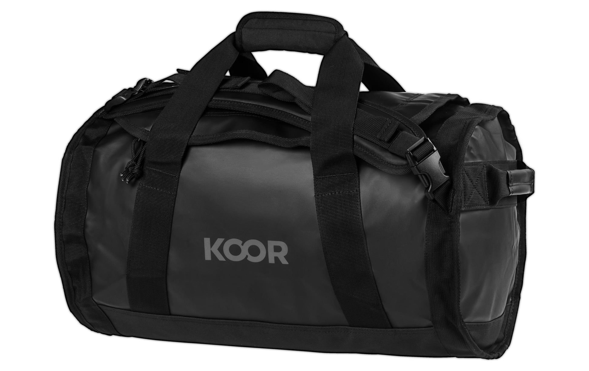 KOOR Sporttasche – 30 l, aus rPET, schwarz, 30,5 × 40 × 50 cm